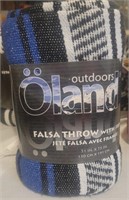 Outdoors Oland Falsa Throw White/Black/Blue