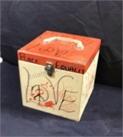 Vintage 45rpm record box. Customized