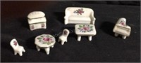 Miniature porcelain furniture