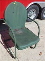 Vintage metal chair, green