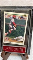 Ozzie Smith baseball card plaque