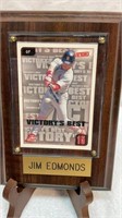 Jim Edmonds baseball card plaque