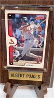 Albert Pujols baseball card plaque