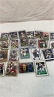 Football cards in sleeves