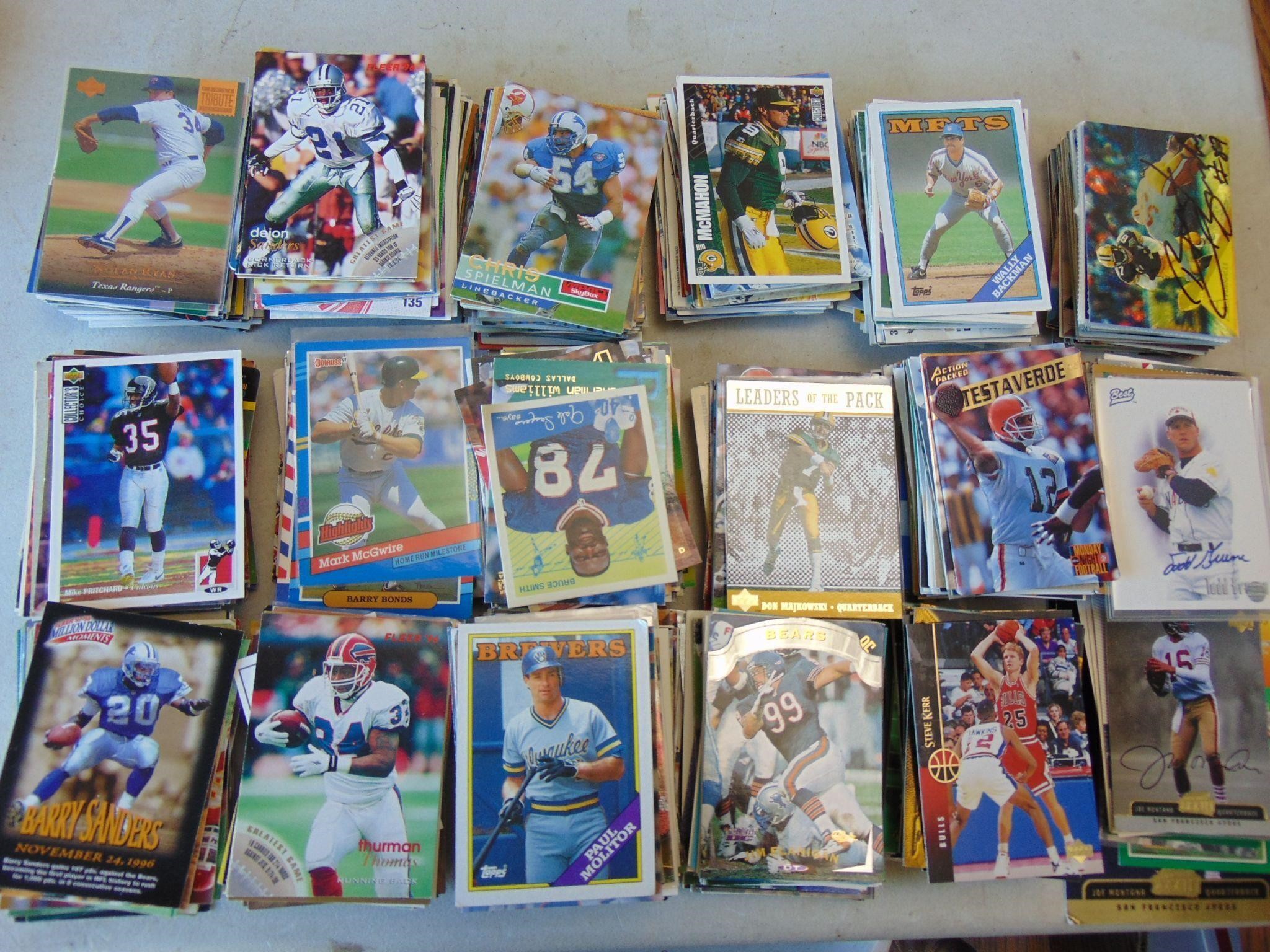 Lg Lot of Sports Cards, Baseball, Football & More