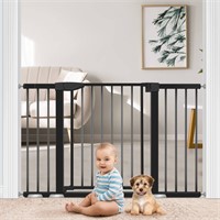 Yacul Baby Gate with Door, 29.3"-51.5" Extra Wide
