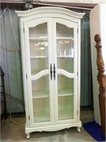 Tall Glass Door Hutch w/ 5 Adjustable Shelves