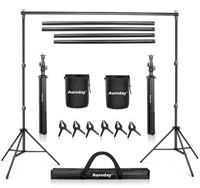 Aureday Backdrop Stand, 10x7Ft Adjustable Photo B