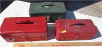 3 fishing tackle boxes w/supplies
