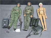 3 12" Military Figures GI Joe Universal Peacekee