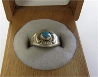 Sterling Turqouise. Ring  Sz 5.5