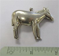 .925 Silver Donkey Pendant
