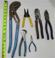 6 Pliers Made in USA - Klein, Channel Lock