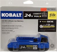 KOBALT 24 MAX LITHIUM ION COMPACT BATTERY $34