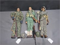 3 12" Military Figures GI Joe Universal Peacekeep