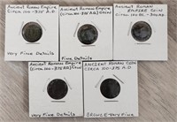 (5) Ancient Roman Coin C.100-375 A.D.