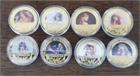 (8) Gold Plate Taylor Swift Collectible Rounds