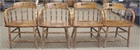 (4) Solid Wood Dining Chairs