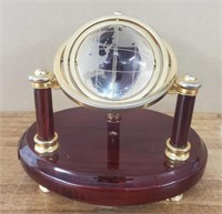 Gyrosphere Glass Globe w/Gold Tone Wood Base