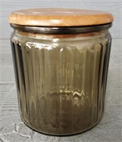 Vintage Smoke Glass Tobacco Jar