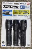 3-Pack Tac Light Flashlights