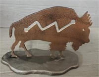 Heavy Duty Metal Bison Art Decor