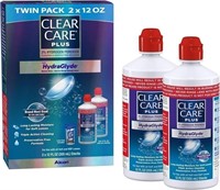 2 PACK Clear Care HydraGlyde Solution 12oz