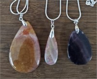 (3) Gemstone Necklaces