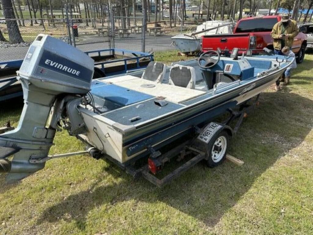 1456) Sylvan 1754 Aluminum boat w/ 70hp Evinrude