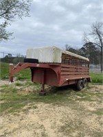 1563) 16' stock trailer in good condition- BS ONLY