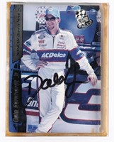 **SIGNED** DALE EARNHARDT JR CARD IN ACRYLIC BLOCK