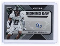 CHRISTIAN GONZALEZ AUTO FOOTBALL CARD