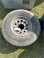 844) Two 14ply 235-85-16 like new tires & 8-hole