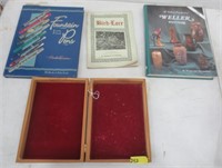Fountain pen & Weller books, display