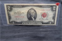 1953 $2 RED SEAL US NOTE STAR