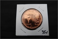 PECE DOLLAR STYLE 1 OUNCE COPPER ROUND