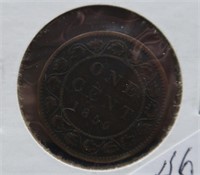1ST YEAR ISSUE 1859 CANADA VIC LARGE CENT