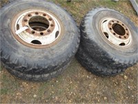 1318) 4 tires 9.00-20s (split wheels)