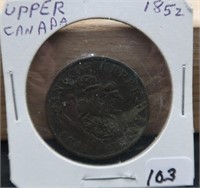 BANK OF UPPER CANADA 1852 1/2D COPPER