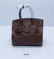 RALPH LAUREN COLLECTION SOFT RICKY LEATHER TOP BAG