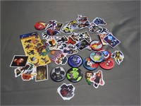 Large Lot of Marvel Stickers Pins Teachers Lot
