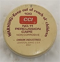 Tin of Percussion Caps, No. 11, Opened