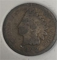 1892 Indian Head Penny w/History and COA