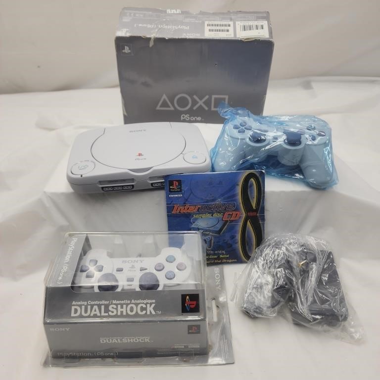 PS One Console w/ Extra Controller, In Box,