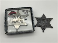 Tin JuniorSheriff Badge & Little Lawman Texas