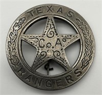 Metal Texas Co. A Rangers Badge