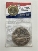 U.S.S John> C Stennis CVN 74 Collectors Coin