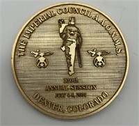 The Imperial Council A.A.O.N.M.S. Denver Co. Coin