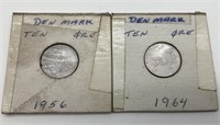 1956, 1964 DenMark Coins