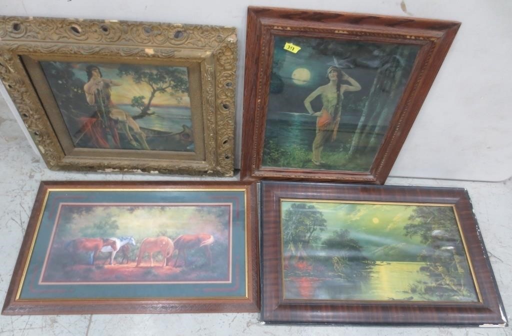 4 pictures in frames